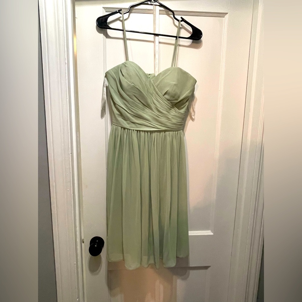 Bill Levkoff Strapless Dress - pistachio color -Size 4